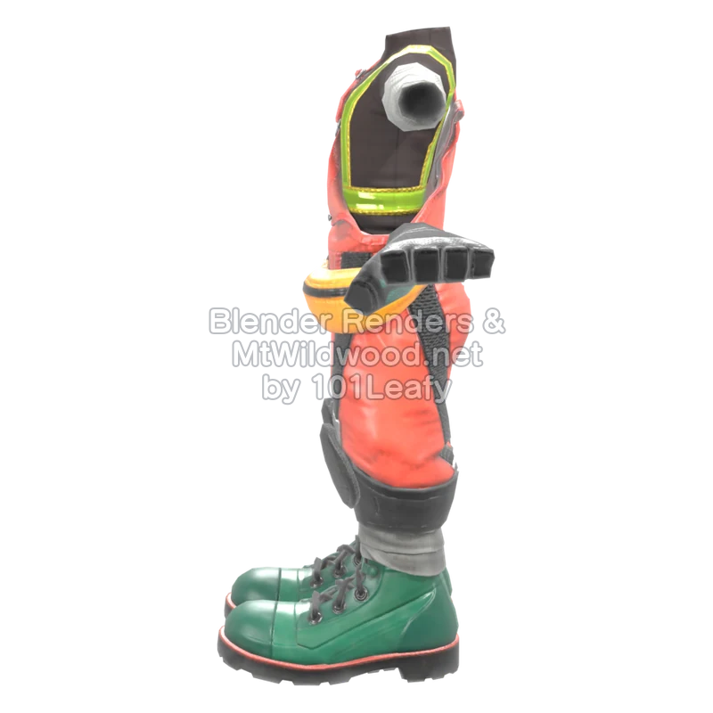 Splatoon Raiders Over Here Workwear (Side) 3D Render