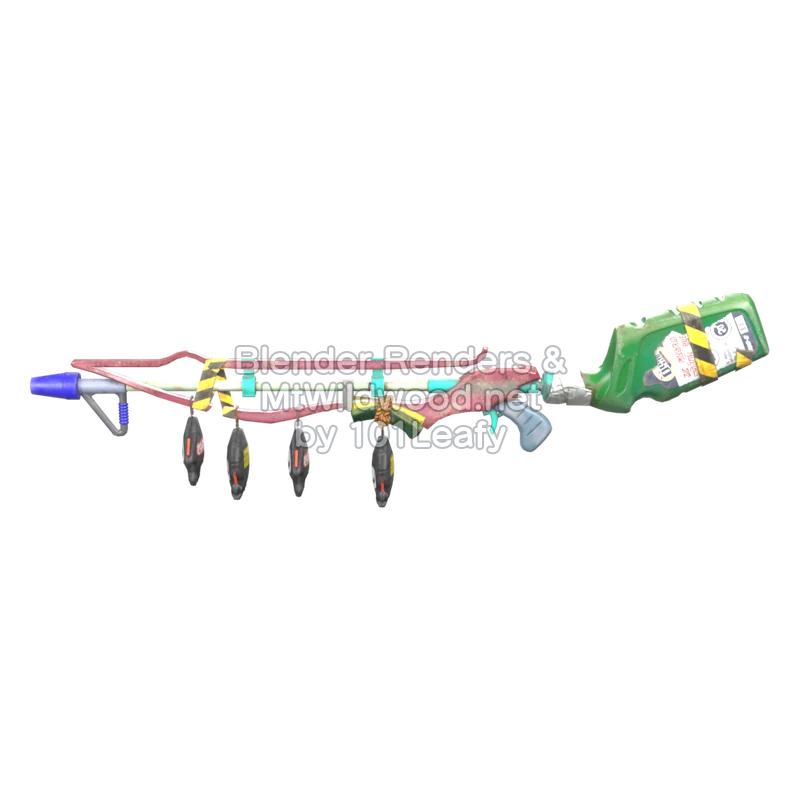 Splatoon Raiders Supercargatintas cloro (Frente) Modelo 3D