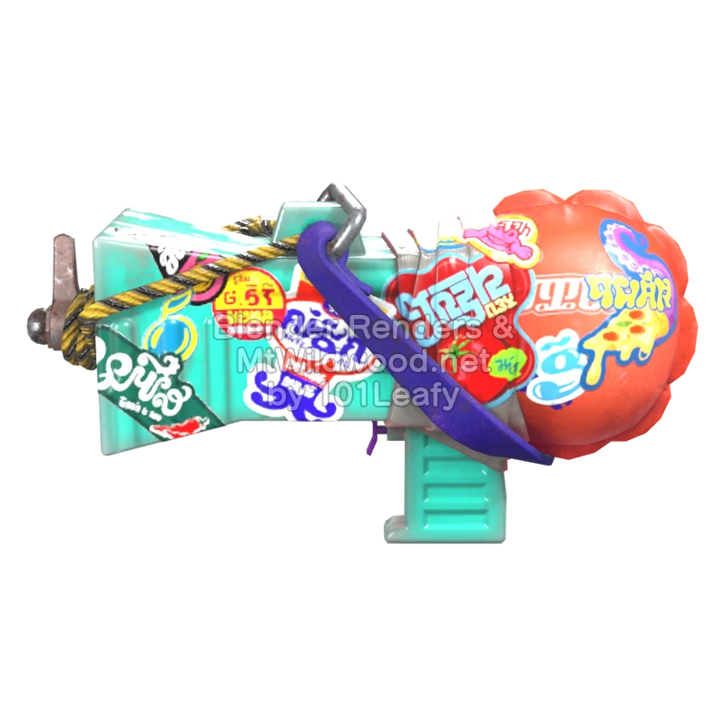 Splatoon Raiders Superrociador básico salvavidas (Frente) Modelo 3D