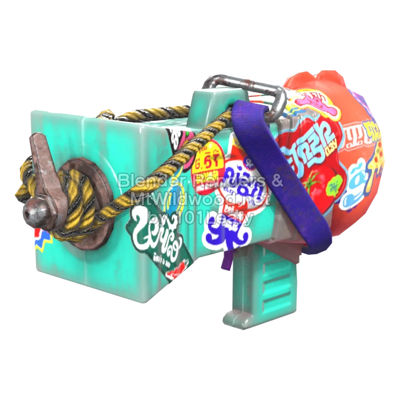 Splatoon Raiders Superrociador básico salvavidas (Lado) Modelo 3D