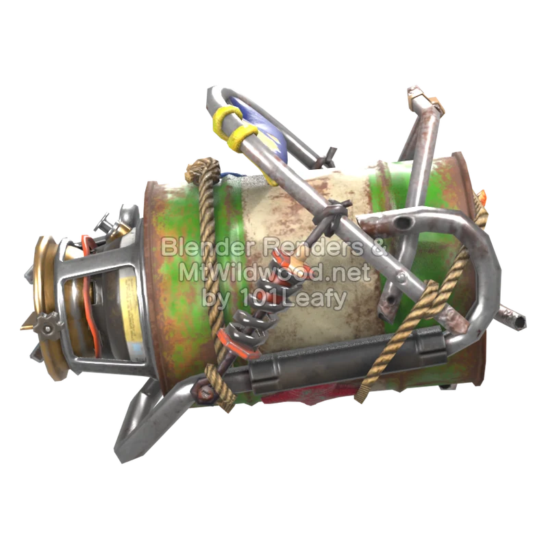 Splatoon Raiders Superderramatic X barril (Frente) Modelo 3D