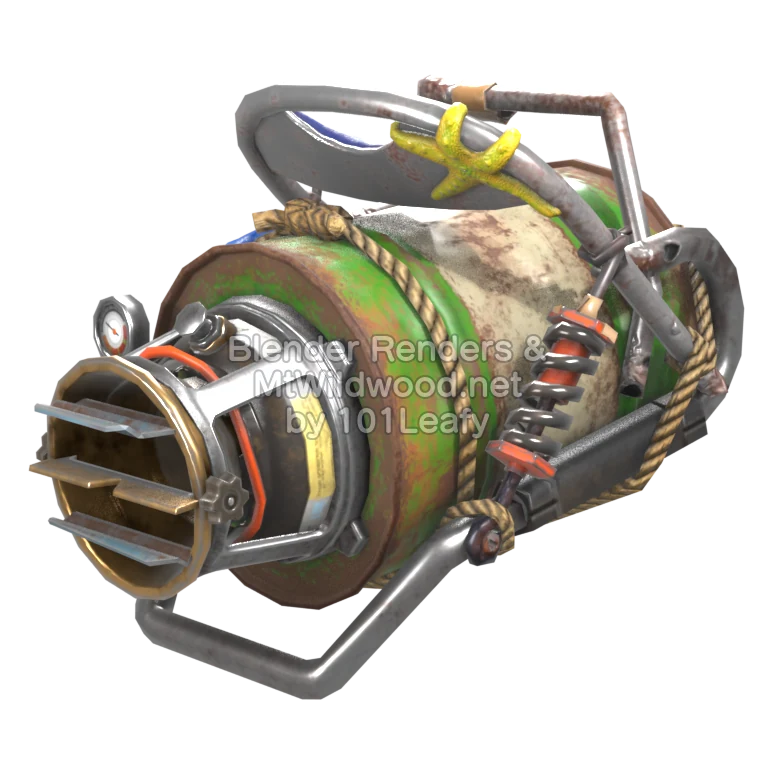 Splatoon Raiders Superderramatic X barril (Lado) Modelo 3D