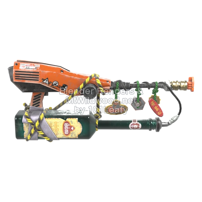 Splatoon Raiders Supersoplador aceitoso (Espalda) Modelo 3D