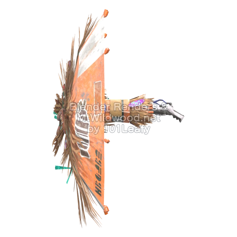 Splatoon Raiders Superparatintas sombrilla (Frente) Modelo 3D