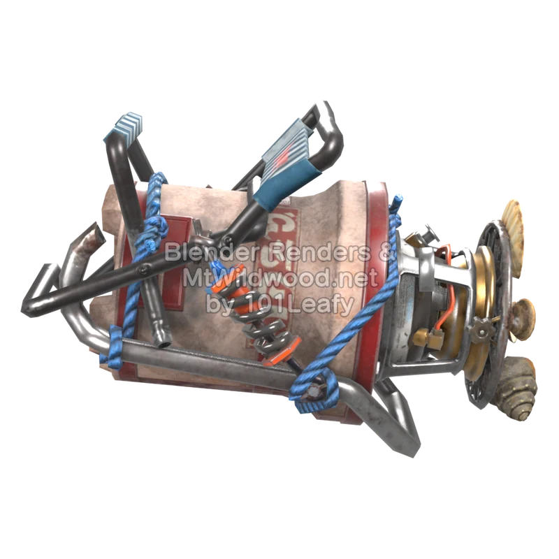 Splatoon Raiders Superderramatic X asador (Espalda) Modelo 3D