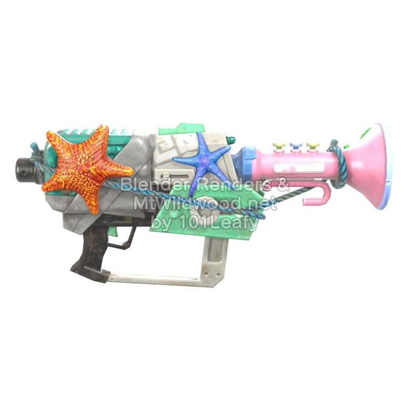 Splatoon Raiders Superlanzamotas corneta (Espalda) Modelo 3D