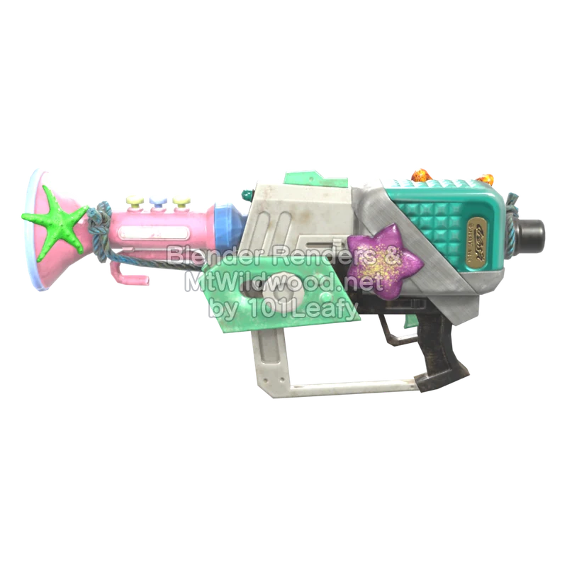 Splatoon Raiders Superlanzamotas corneta (Frente) Modelo 3D