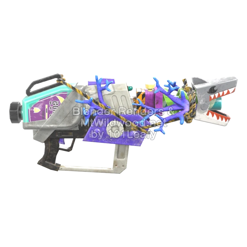 Splatoon Raiders Superlanzamotas tiburón (Espalda) Modelo 3D