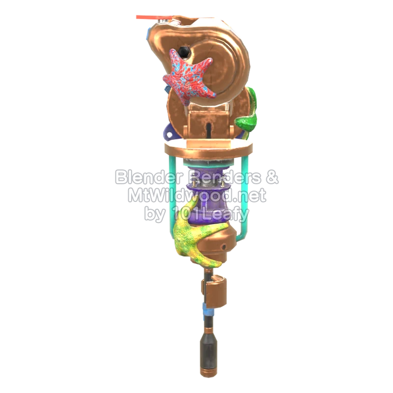 Splatoon Raiders Superrodillo turbina (Espalda) Modelo 3D