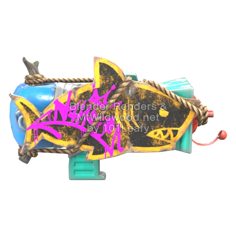 Splatoon Raiders Superrociador básico flotador (Espalda) Modelo 3D