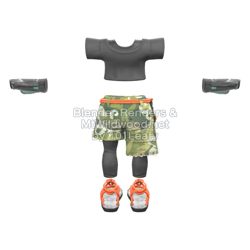 Splatoon Raiders Sea-Lettuce Camo (Back) 3D Render