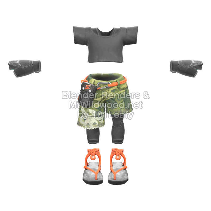 Splatoon Raiders Sea-Lettuce Camo (Front) 3D Render