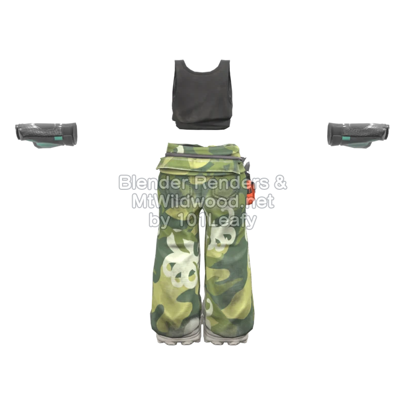 Splatoon Raiders Seaweed Camo (Back) 3D Render