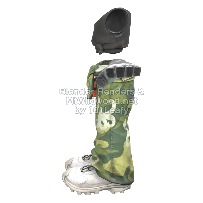 Splatoon Raiders Seaweed Camo (Side) 3D Render