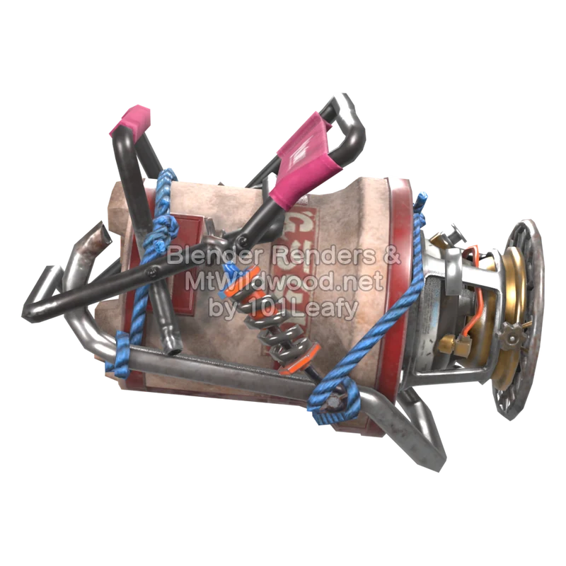 Splatoon Raiders Derramatic X asador (Espalda) Modelo 3D