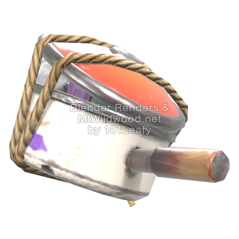 Splatoon Raiders Shot Pot 1 (Back) 3D Render Splatoon Raiders Shot Pot 1 (Back) 3D Render