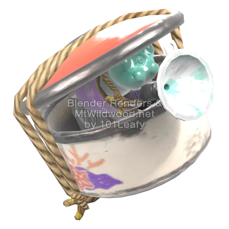 Splatoon Raiders Shot Pot 1 (Front) 3D Render Splatoon Raiders Shot Pot 1 (Front) 3D Render