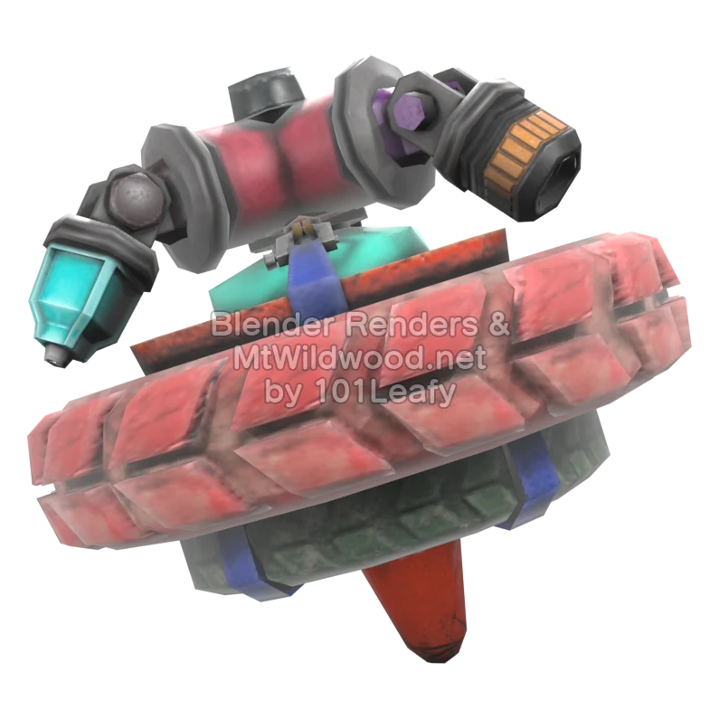 Splatoon Raiders Spinwheel 1 (Back) 3D Render