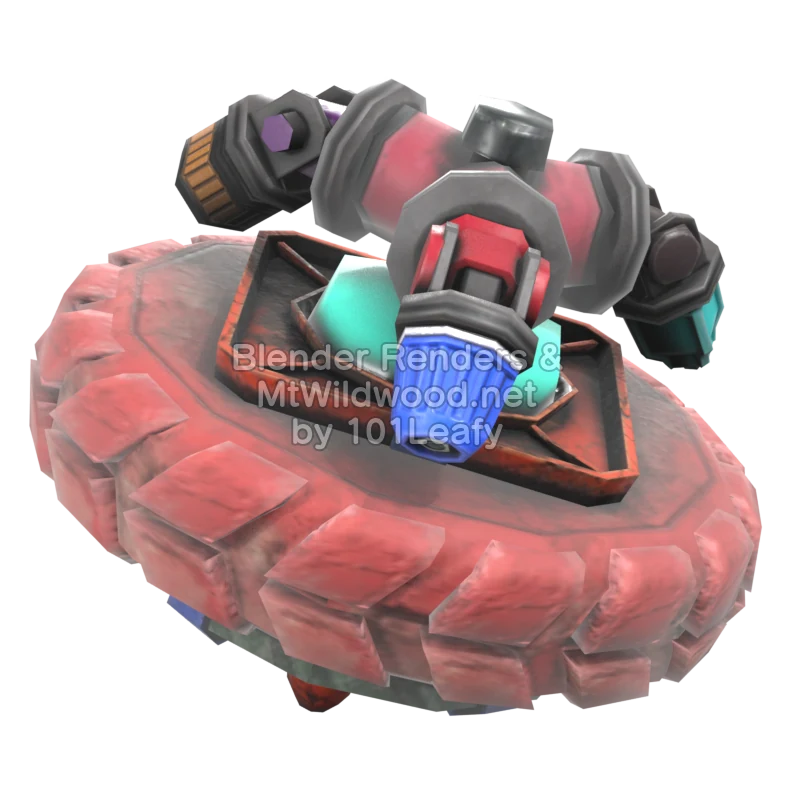 Splatoon Raiders Spinwheel 1 (Front) 3D Render