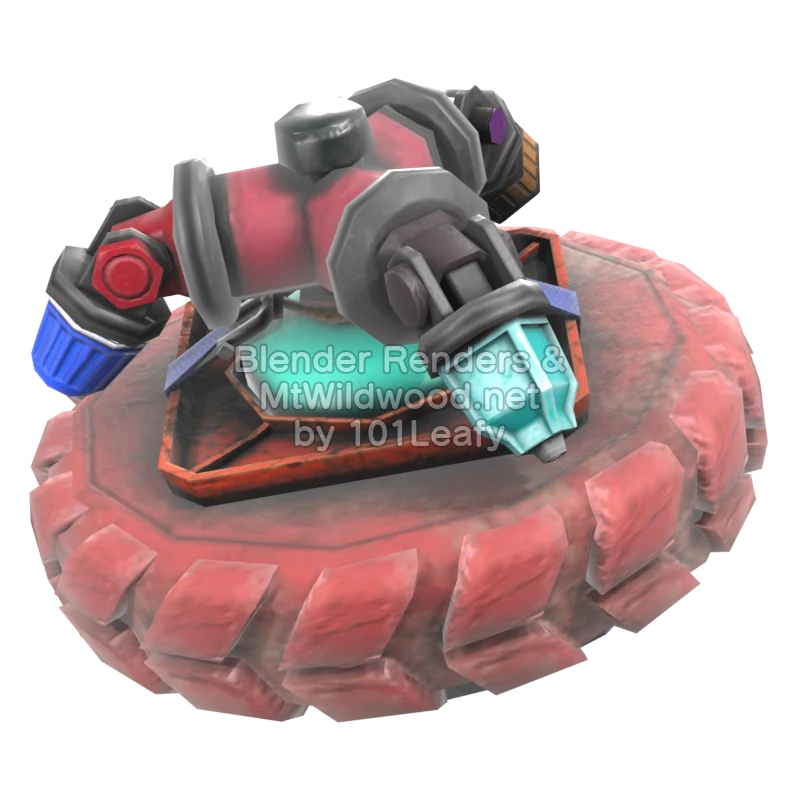 Splatoon Raiders Spinwheel 1 (Side) 3D Render