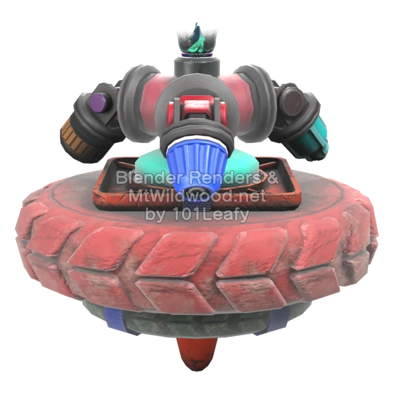 Splatoon Raiders Spinwheel 2 (Back) 3D Render