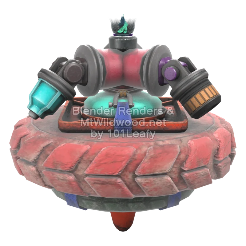 Splatoon Raiders Spinwheel 2 (Front) 3D Render