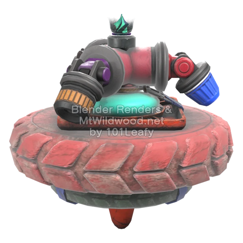 Splatoon Raiders Spinwheel 2 (Side) 3D Render
