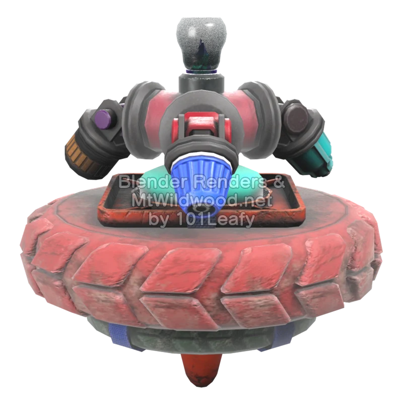 Splatoon Raiders Spinwheel 4 (Back) 3D Render