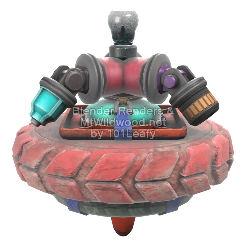 Splatoon Raiders Spinwheel 4 (Front) 3D Render