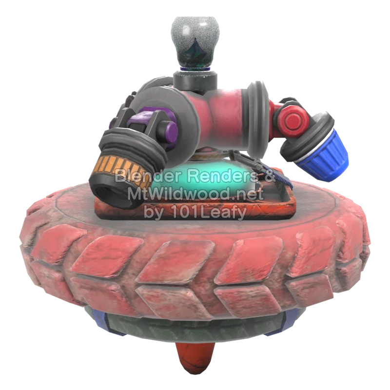 Splatoon Raiders Spinwheel 4 (Side) 3D Render