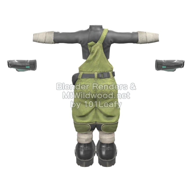Splatoon Raiders Tactical Mechanic (Back) 3D Render