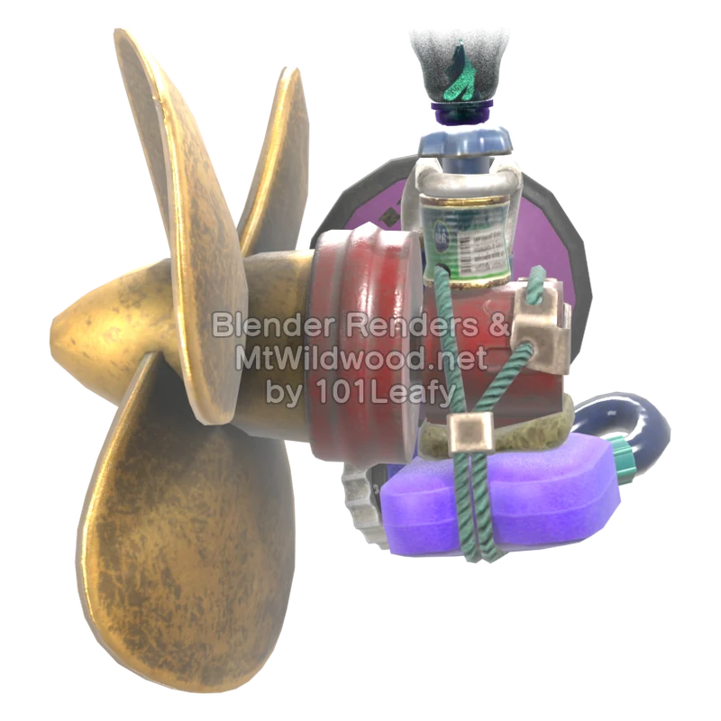 Splatoon Raiders Torqscrew 3 (Side) 3D Render