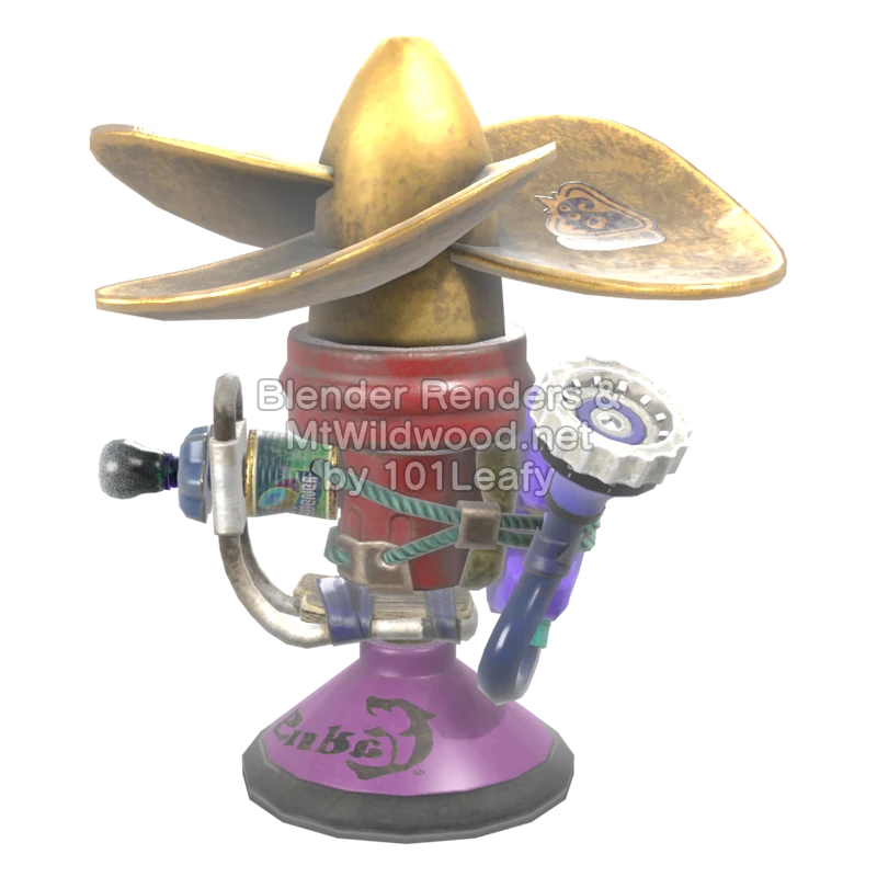 Splatoon Raiders Torqscrew 4 (Back) 3D Render