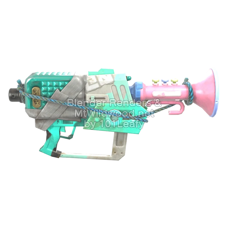 Splatoon Raiders Lanzamotas corneta (Espalda) Modelo 3D