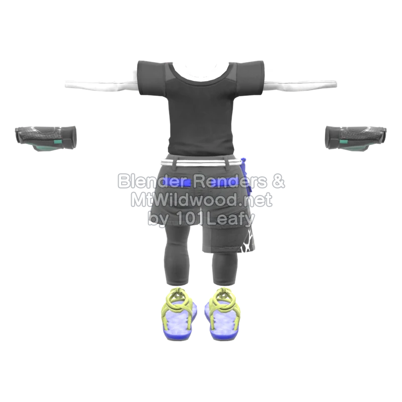 Splatoon Raiders Triple Squid Ink 1 (Back) 3D Render